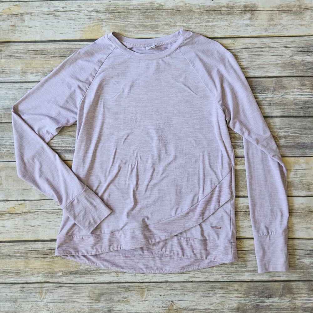 Copper Fit Purple Heathered Long Sleeve Top sz M